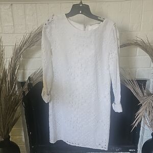 Elie Tahari White Long Sleeve Dress